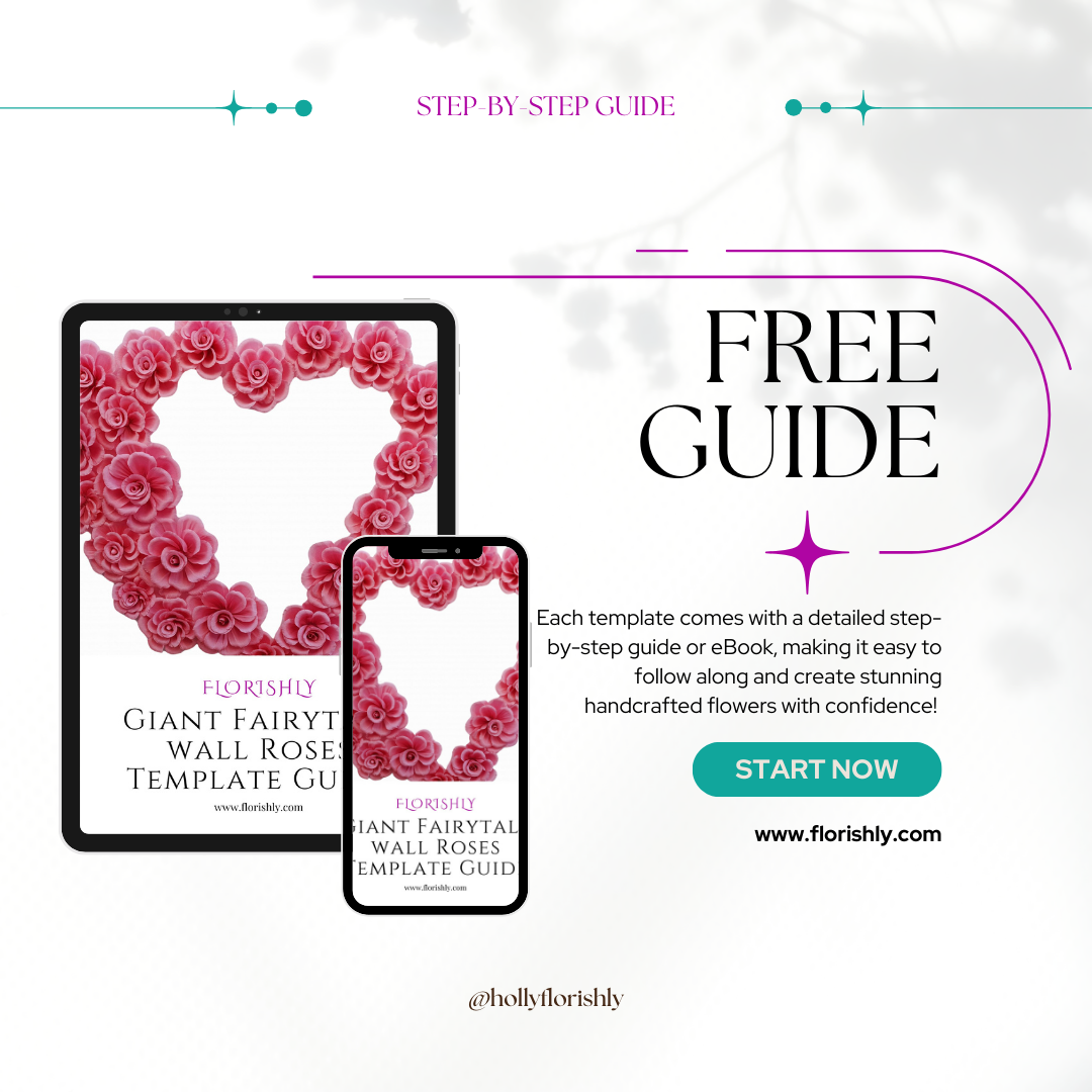 Giant Fairytale Wall Roses Template