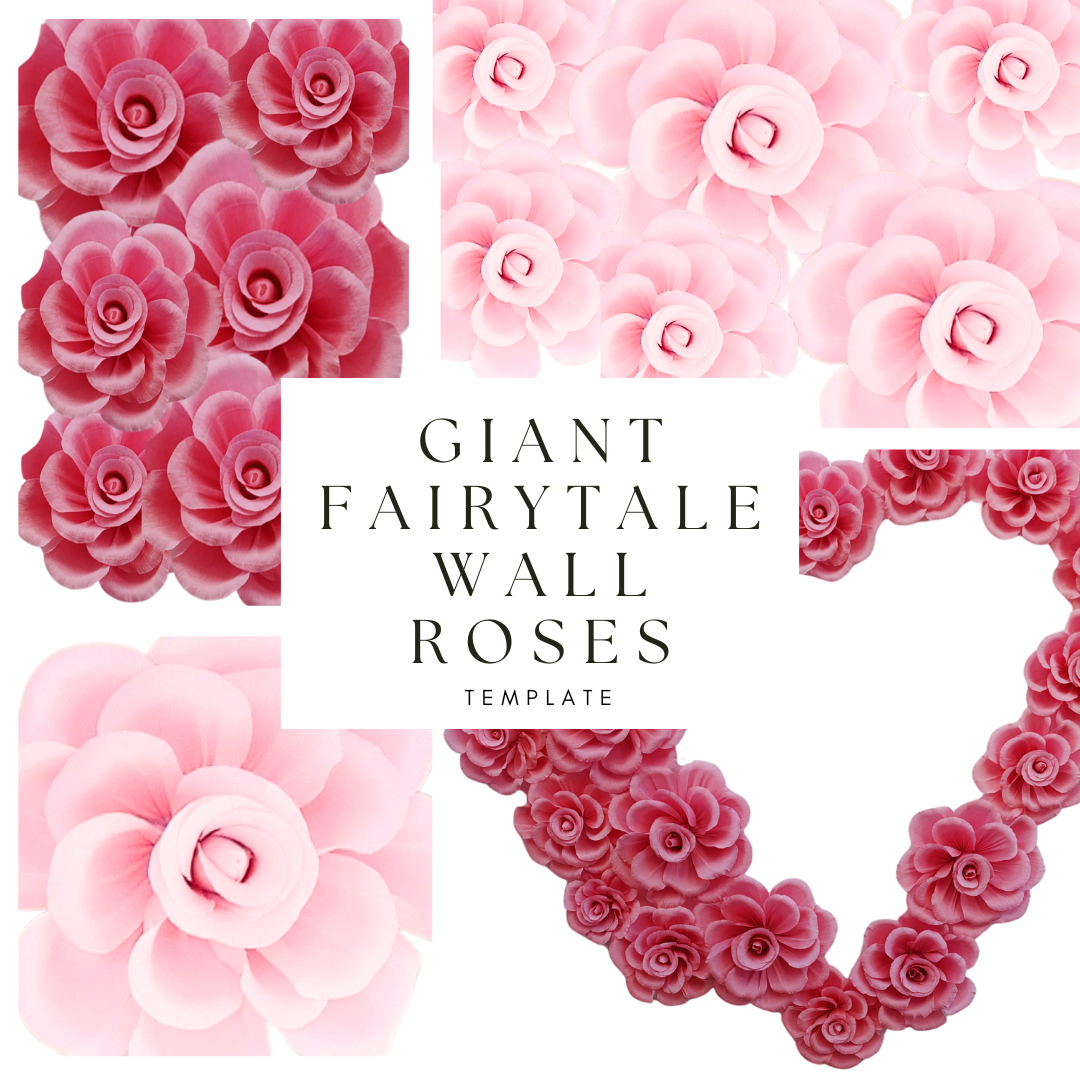 Giant Fairytale Wall Roses Template