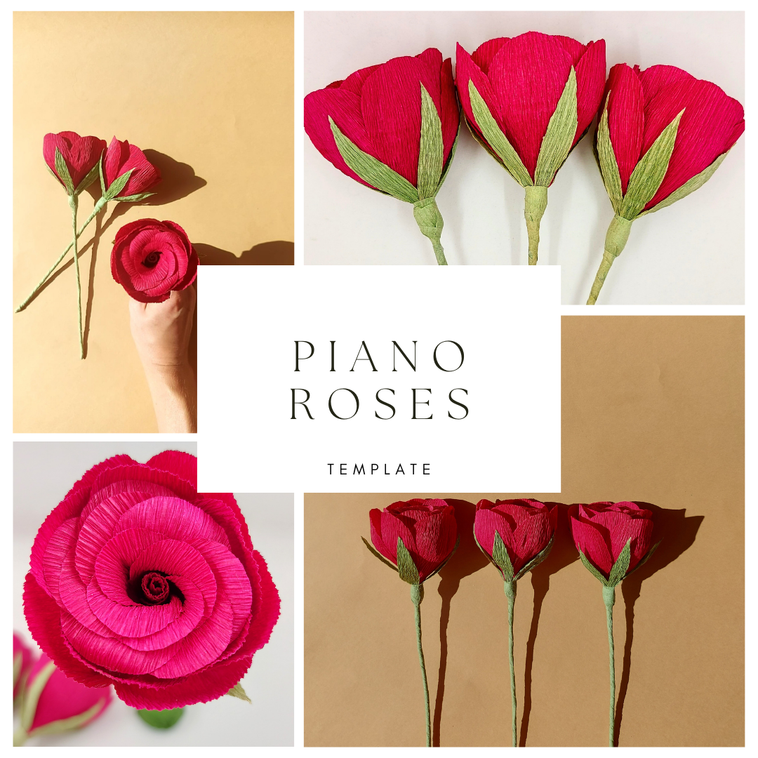 Piano Rose Template