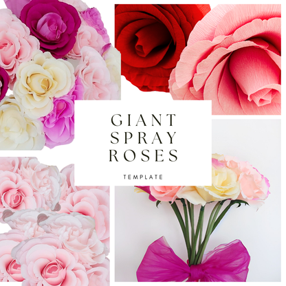 Giant Spray Rose Template